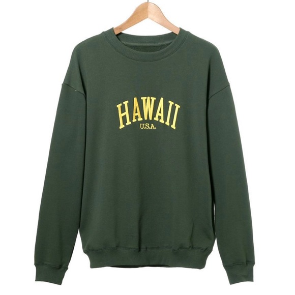 forest green hawaii crewneck 🏝️ - Picture 1 of 4